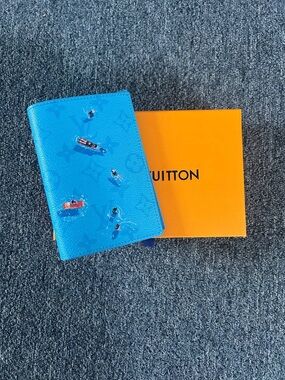 Louis Vuitton Blue Lagoon Monogram Passport Holder